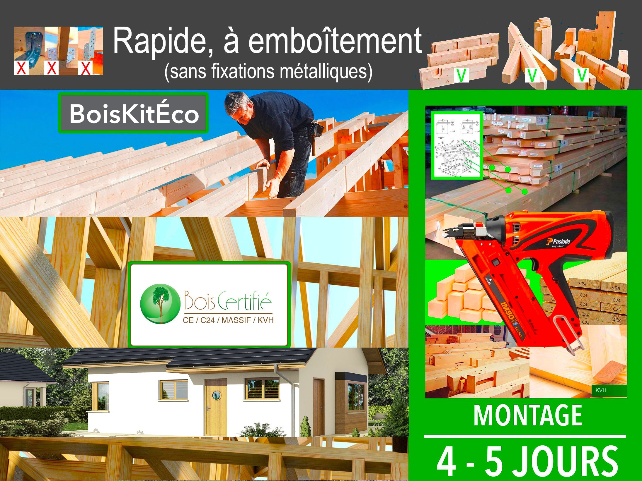 MAISON BOIS KIT POUR TORI III